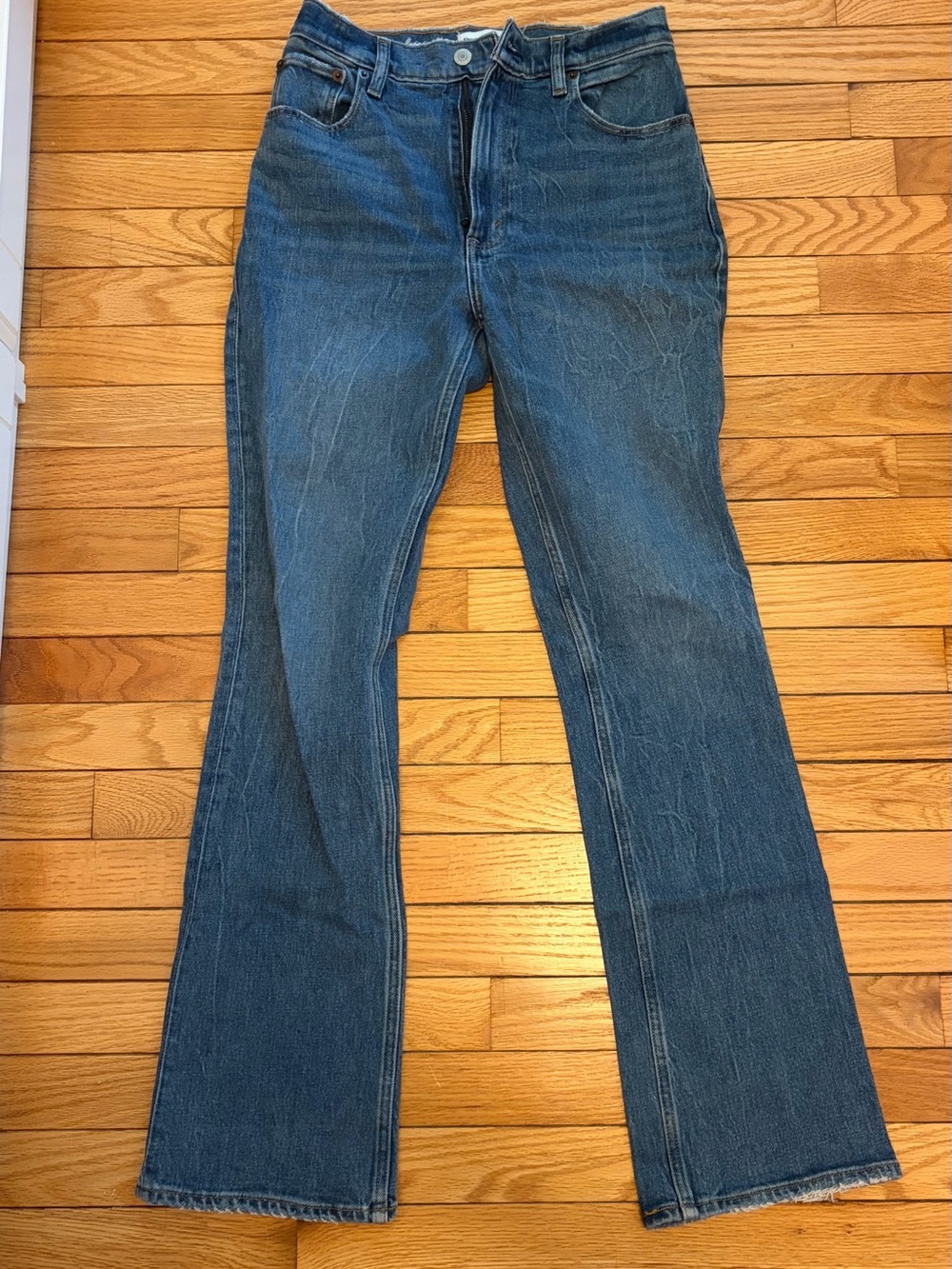 Abercrombie & Fitch Women's Dark Blue Flare Jeans